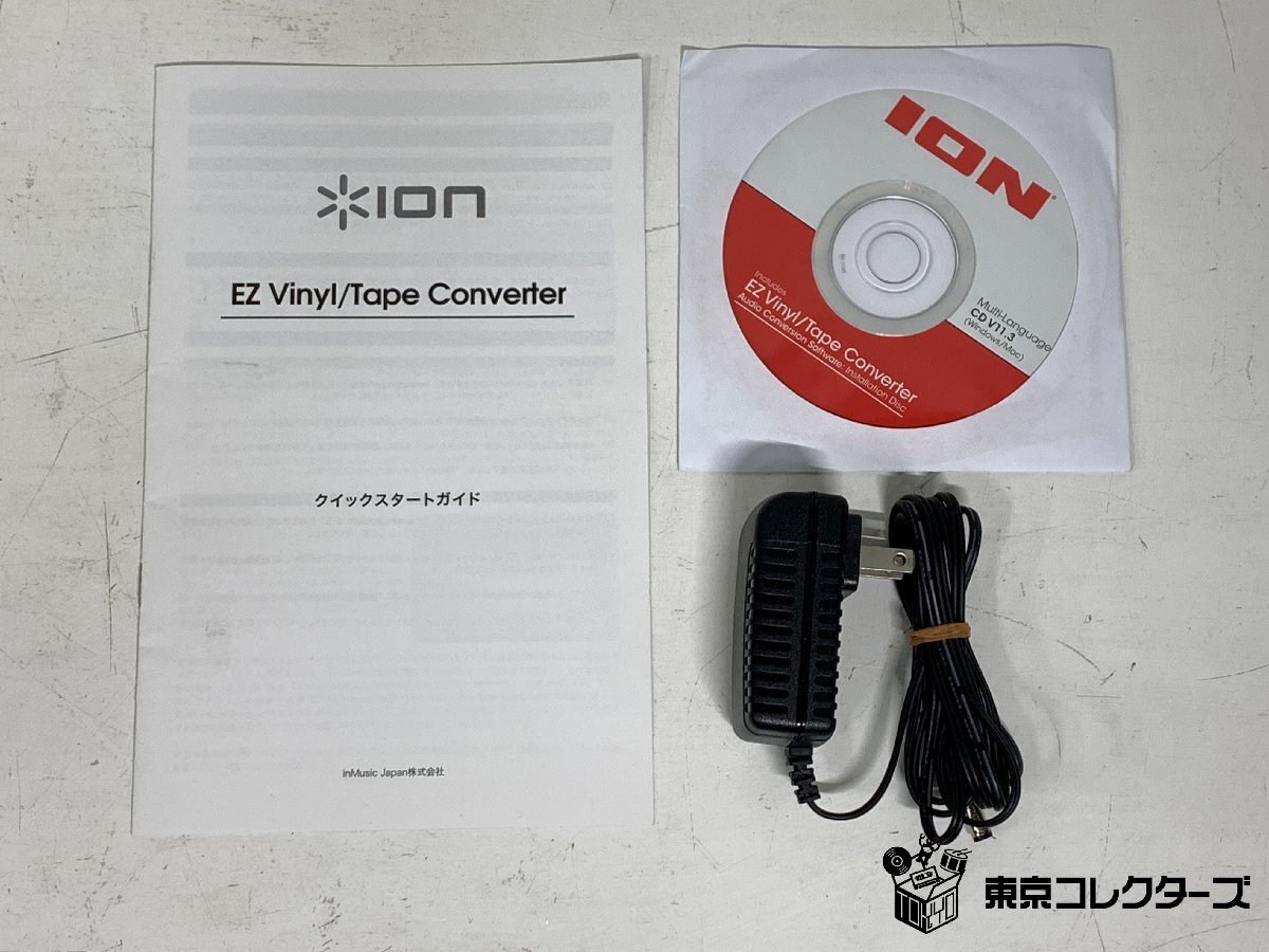 ION MAX LP＜動作確認(rèn)済み?ヒンジ破損＞元箱付き スピーカー內(nèi)蔵USBレコードプレーヤー ターンテーブル ※引取り可 /巻 □