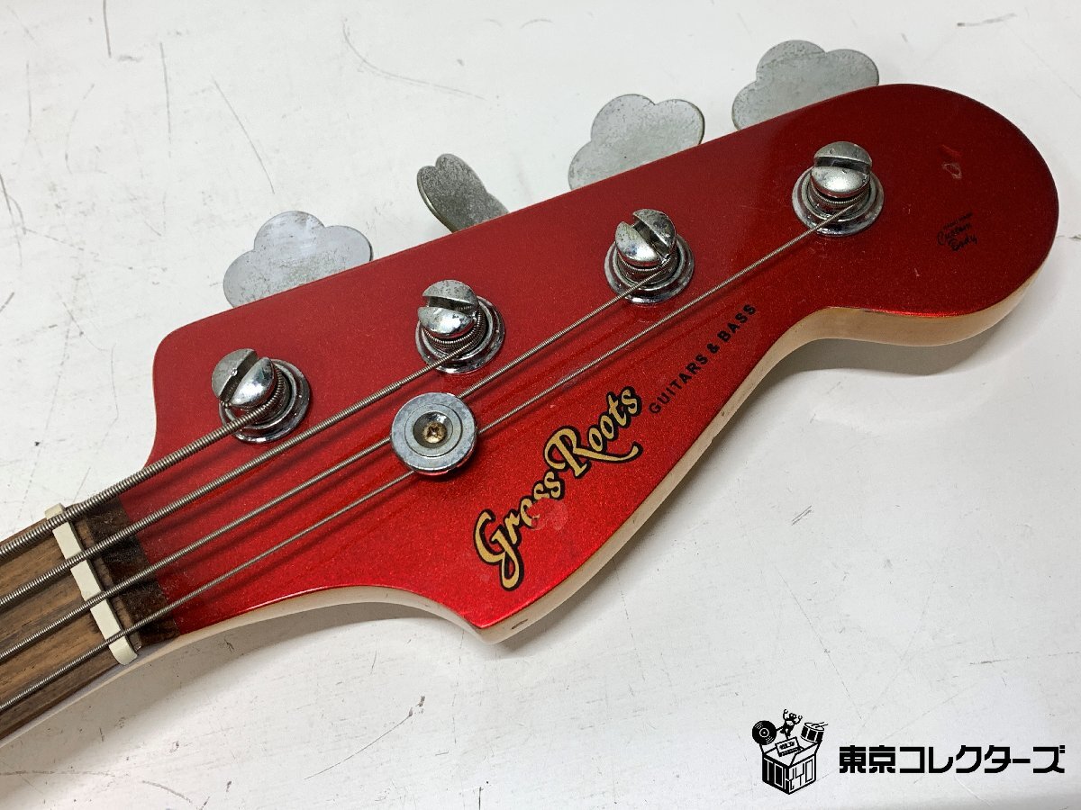 GrassRoots G-JB-55R グラスルーツ エレキベース 赤 レッド系 マッチングヘッド ※引取り可 □_画像6