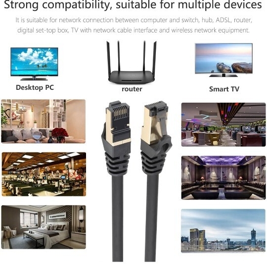 Pasow LANケーブル CAT8 15m 業務用 超光速40Gbps/2000MHz ツメ折れ防止 折り曲がりに強い 金メッキ 柔らかい 速度改善 No.3568-6_画像2