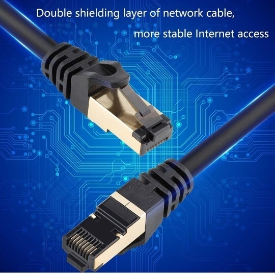 Pasow LANケーブル CAT8 15m 業務用 超光速40Gbps/2000MHz ツメ折れ防止 折り曲がりに強い 金メッキ 柔らかい 速度改善 No.3568-6_画像3