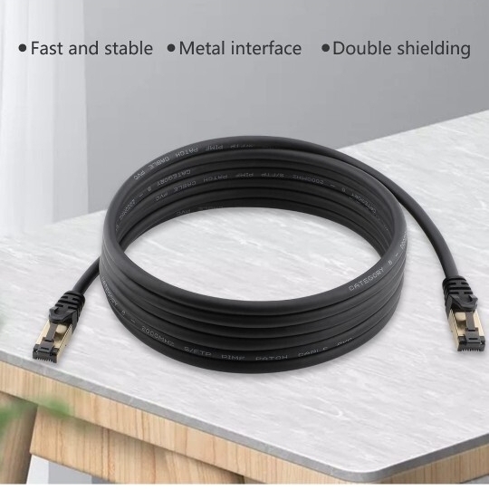 Pasow LANケーブル CAT8 15m 業務用 超光速40Gbps/2000MHz ツメ折れ防止 折り曲がりに強い 金メッキ 柔らかい 速度改善 No.3568-6_画像4