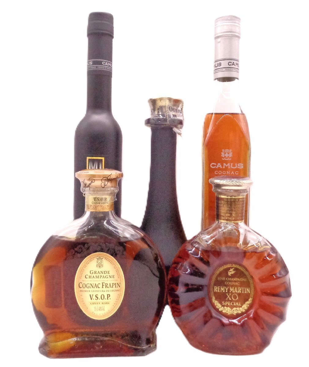 同梱不可 1円～ コニャック ブランデー 350ml 5本セット カミュ ジャズ オタール XO 等 古酒 X320021_画像1