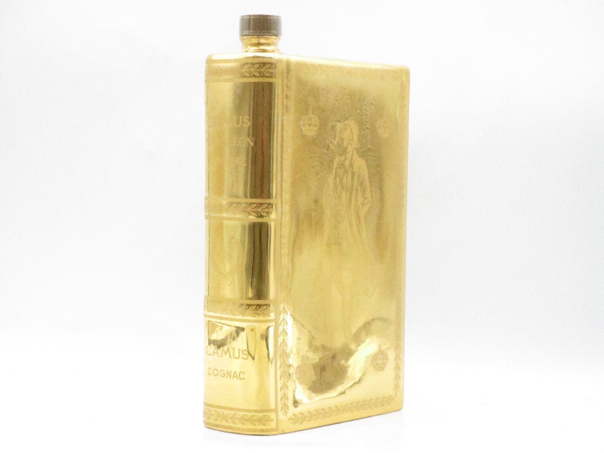 同梱不可 1円~CAMUS NAPOLEON カミュ ナポレオン ブック型 ゴールド コニャックブランデー R011419_画像1