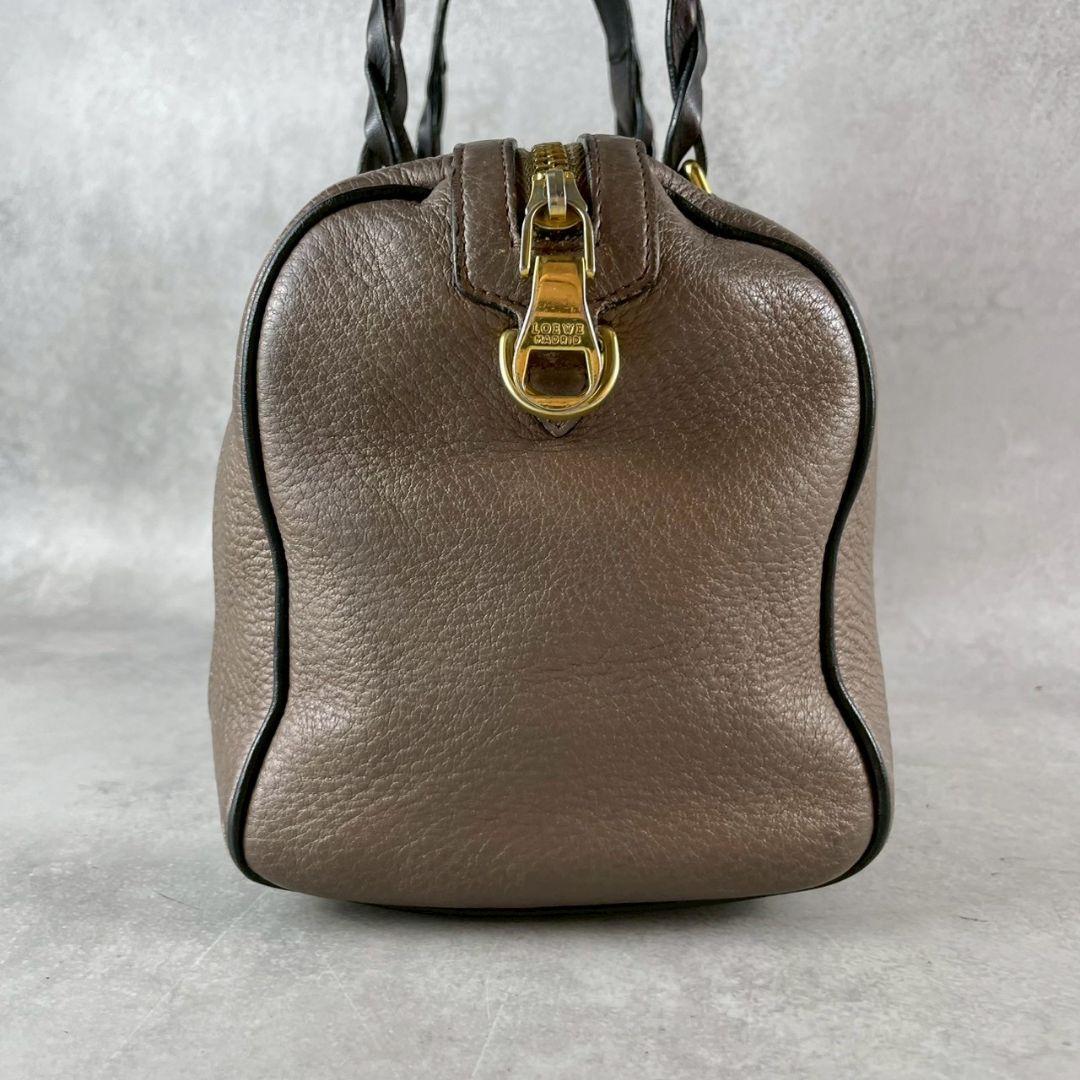 918 LOEWE フスタ ブラウン レザー ショルダーバッグ 2way_画像5