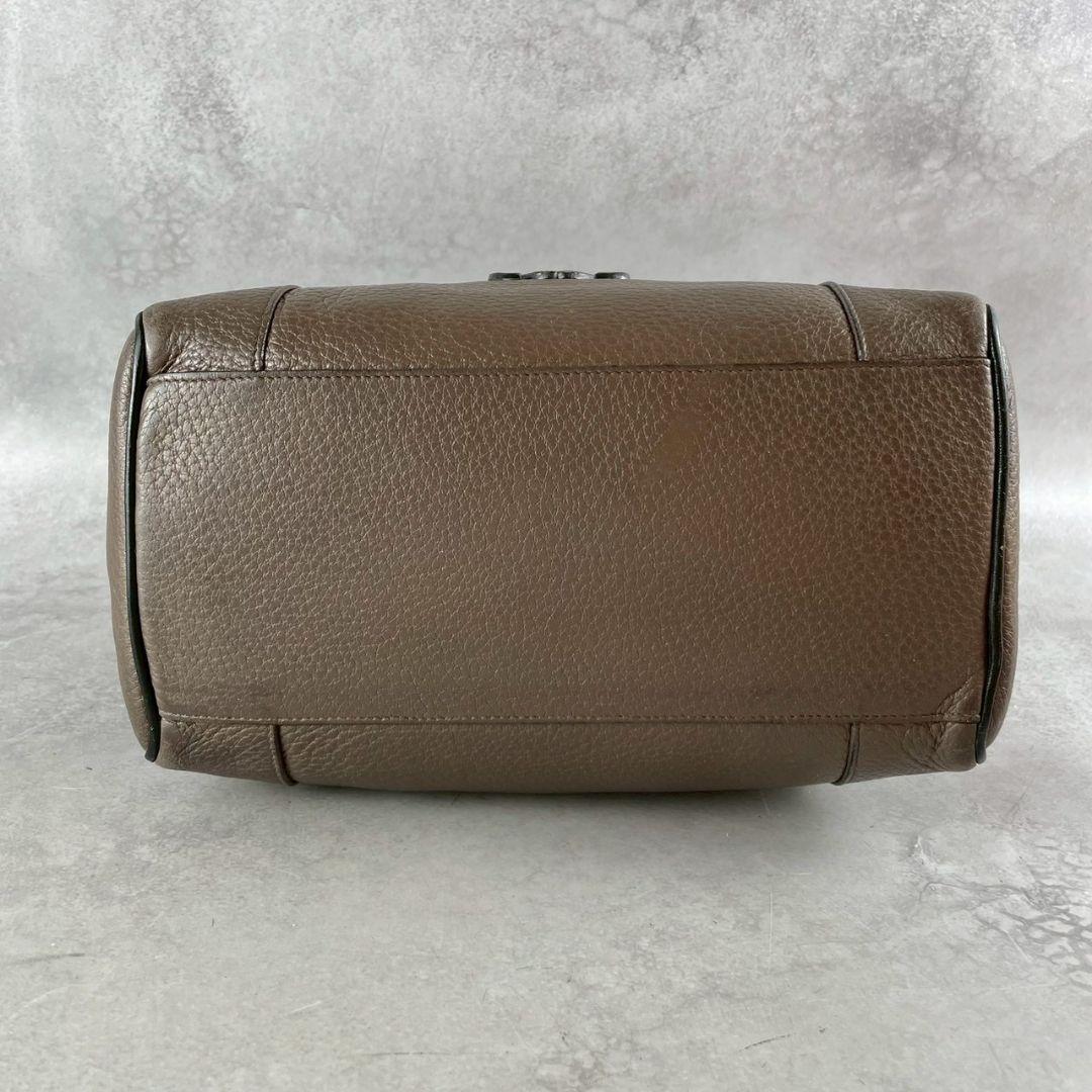 918 LOEWE フスタ ブラウン レザー ショルダーバッグ 2way_画像6