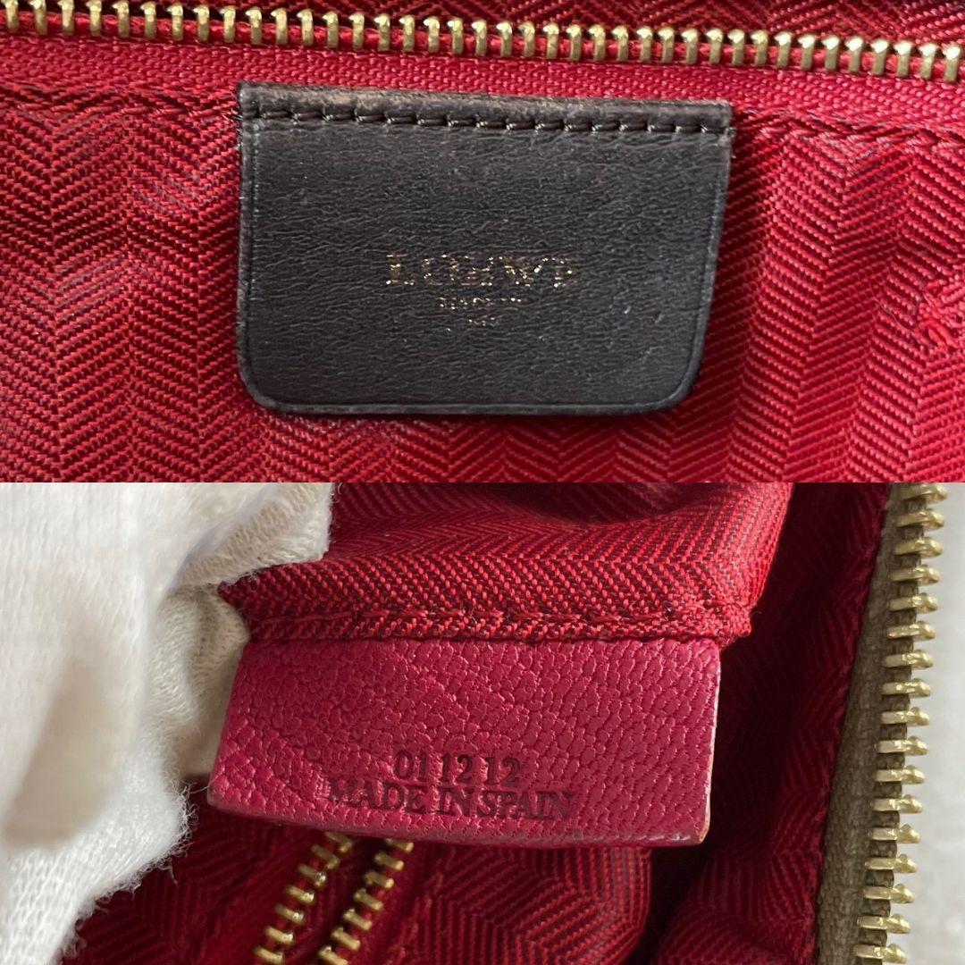 918 LOEWE フスタ ブラウン レザー ショルダーバッグ 2way_画像10