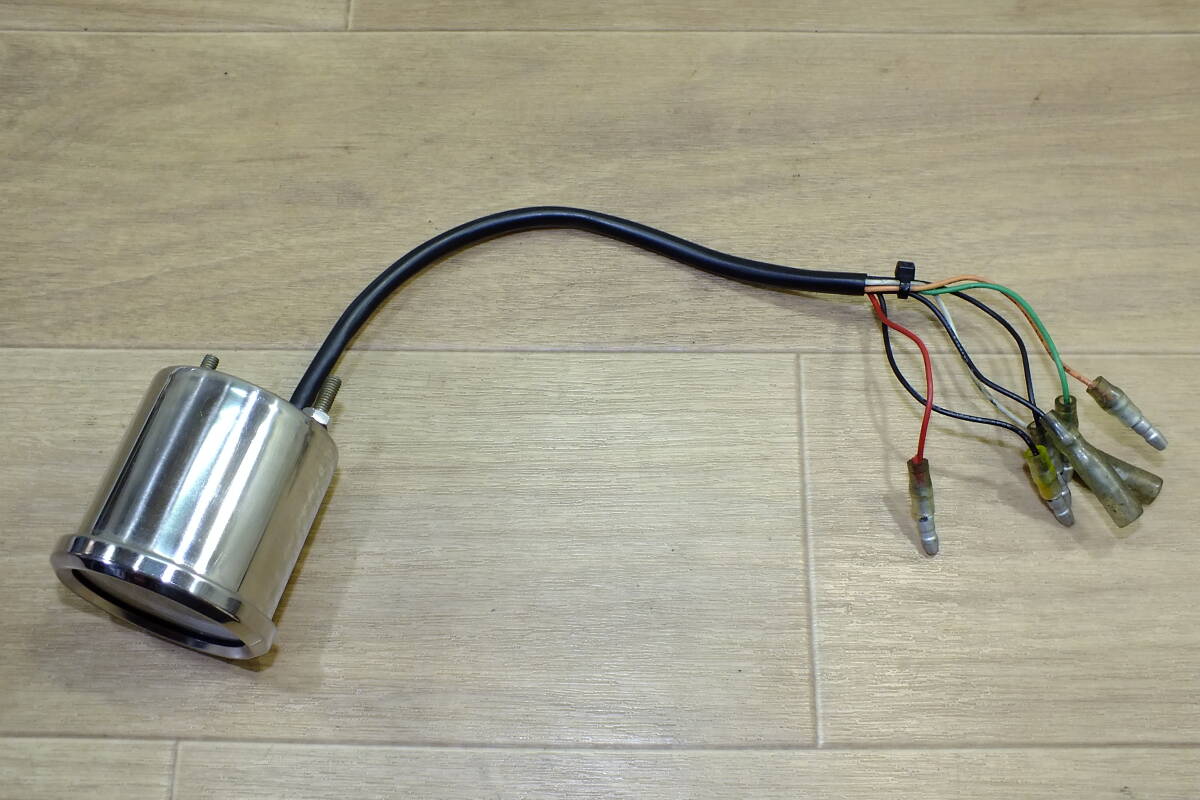 ★ ネオファクトリー 48mm 小型 電気式 NFアジャスタブルスピードメーター ステンレス 黒盤 スポーツスター 中古良品_画像2