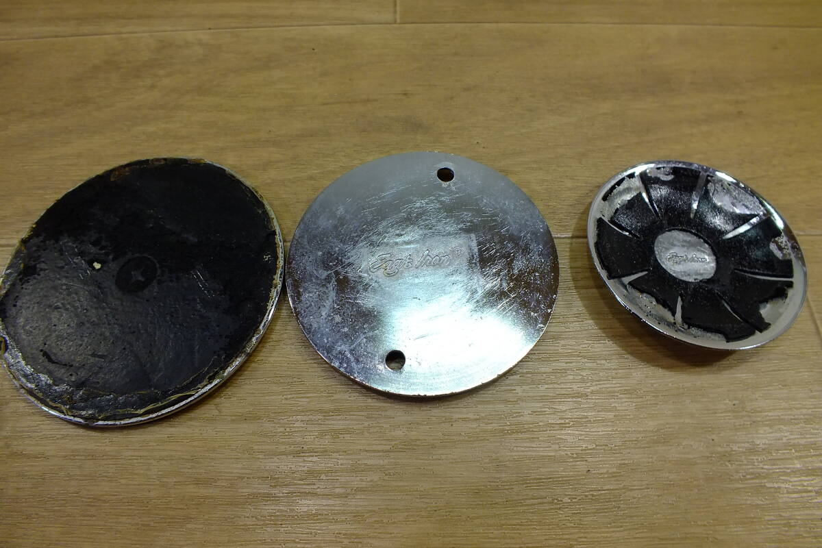 ★ 送430円 エボFXDL使用 純正 イーグルアイアン リーブToライドメダリオン タンクキャップ/タイマーカバー/CCバー用LIVE TO RIDE 白頭鷲_画像6