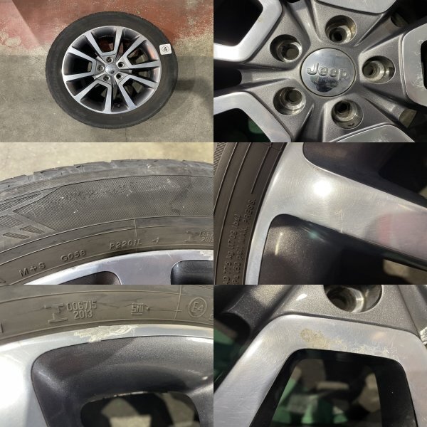 ★ABA-MK4924 ジープ コンパス　純正 18インチ アルミ ホイール　4本　18×7J ＋40 PCD114.3 5穴 ハブ径67　215/55R18★_画像5