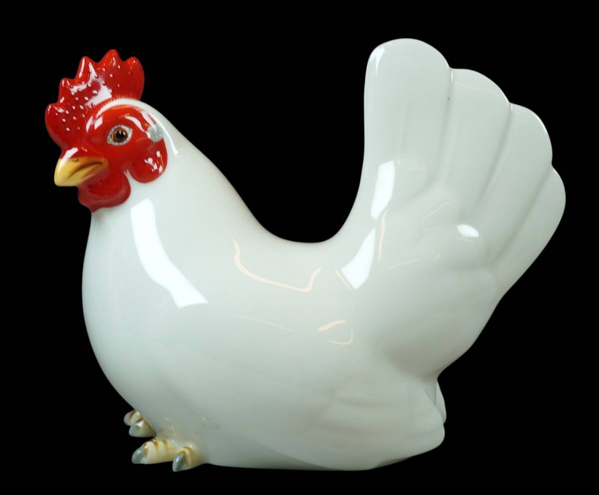 ☆壱☆ノリタケ Noritake スタジオライン 雄鶏/雌鶏 ペア 2点set 陶器 置物 フィギュリン アンティーク/オールドノリタケ 美品☆_画像3