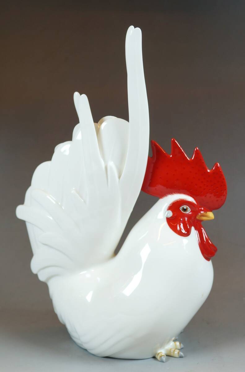 ☆壱☆ノリタケ Noritake スタジオライン 雄鶏/雌鶏 ペア 2点set 陶器 置物 フィギュリン アンティーク/オールドノリタケ 美品☆_画像6