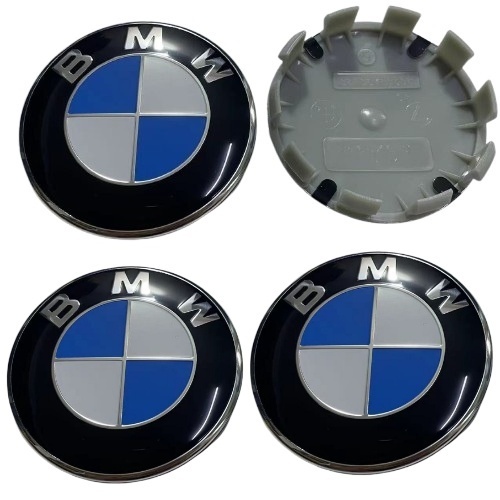 BMW 【4個セット 68㎜】ホイール センター キャップ (青白十字)①_画像1