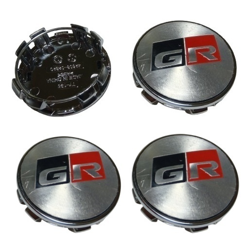 トヨタ GR GAZOO Racing 【4個セット 外径60㎜】ホイール センター キャップ (SPORTSなし 銀地)_画像1