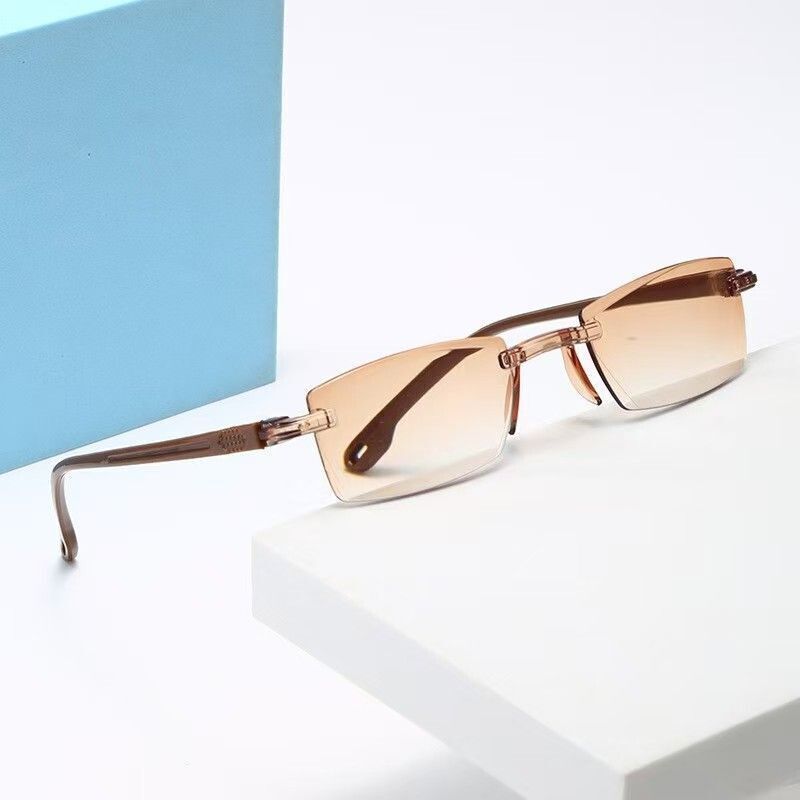 【+1.0～4.0　全領域】ピントグラス インテリジェンス 老眼鏡 ブラウングラス★★_画像7