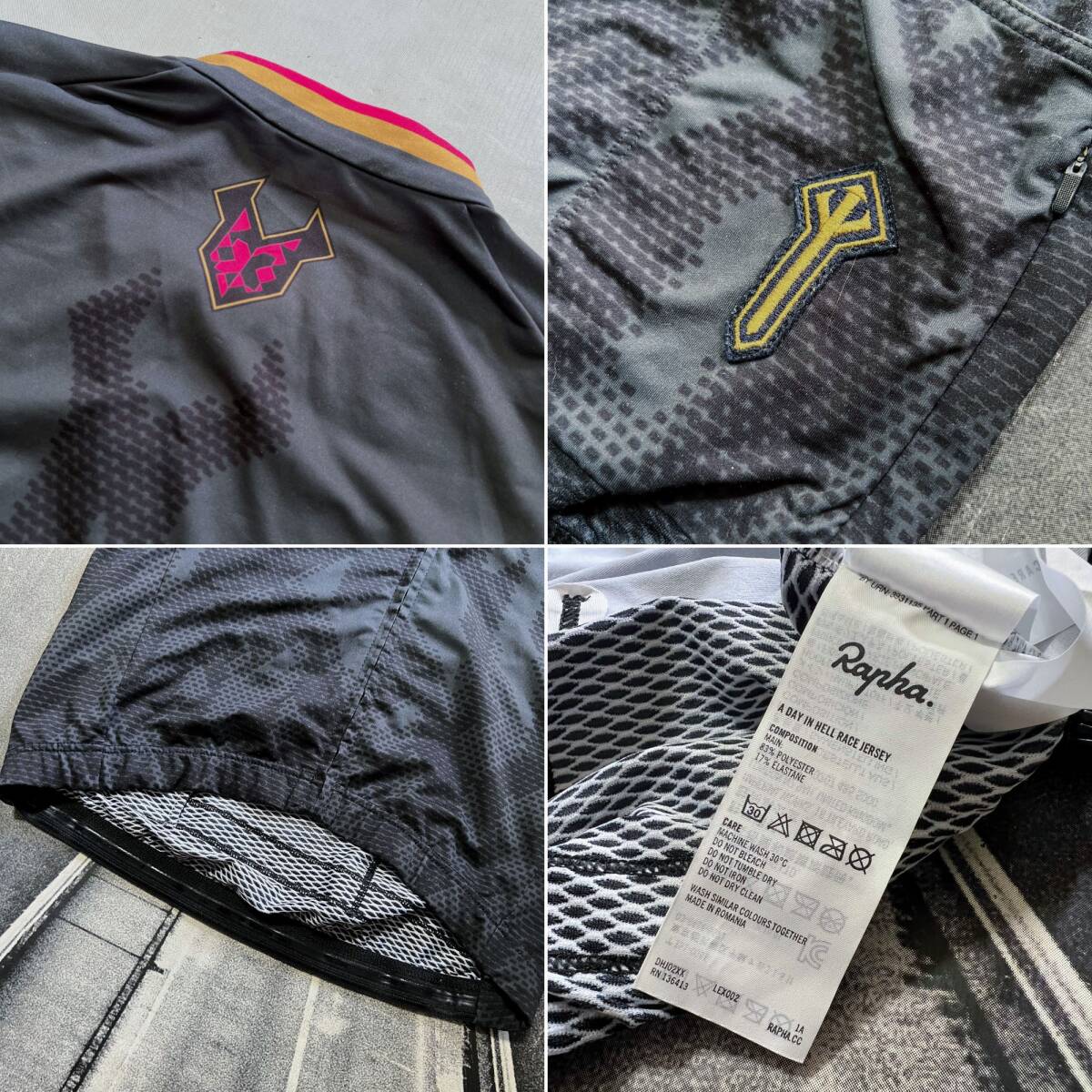 Rapha 特別限定版 Men’s A Day in Hell Race Jersey Mサイズ ラファ メンズ ア デイ インヘル レース ジャージ 半袖_画像7
