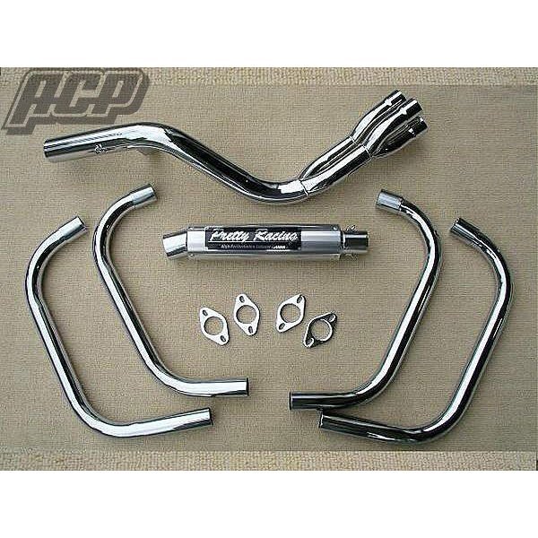 プリティー制 XJR400 RH02 流 タイプ１ 4-2-1 マフラー メッキ