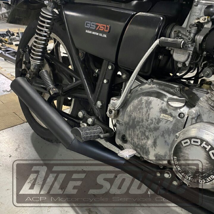 GS750 エルサウンド ショート管 ブラック マフラー 新品!国内生産!_画像3