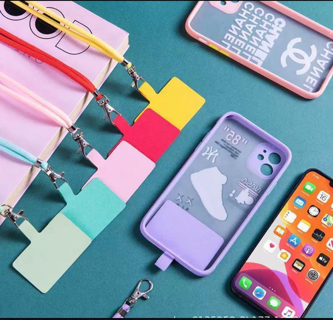 【 セットでお得 】スマホリングセット　薄ブルーグリーン＆銀　人気！　ストラップ_画像3