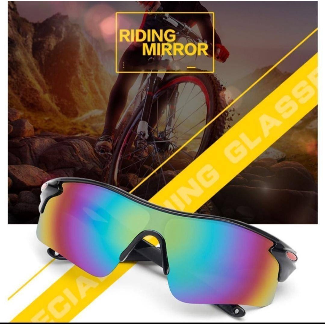 サングラス　ブラック　自転車　アウトドア　釣り　UVカット　スポーツ　軽量_画像2