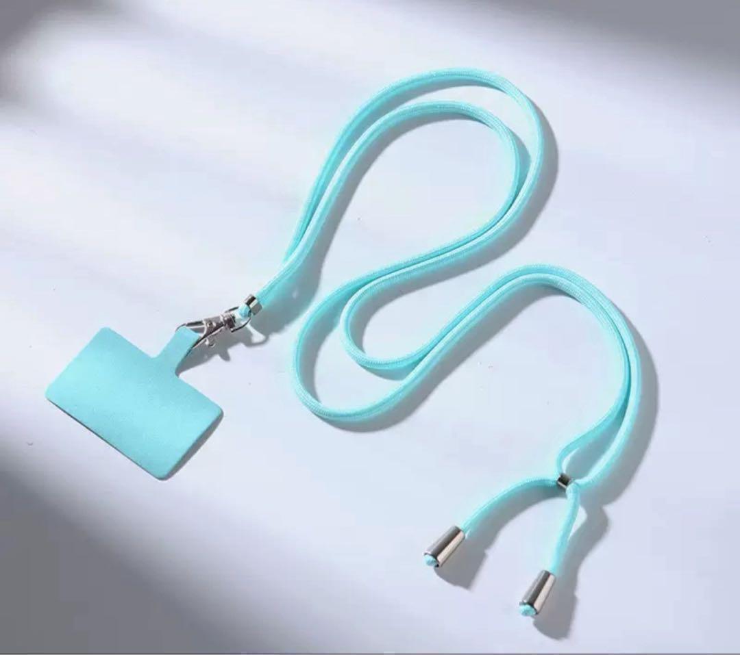 【 セットでお得 】スマホリングセット　薄ブルーグリーン＆銀　人気！　ストラップ_画像1