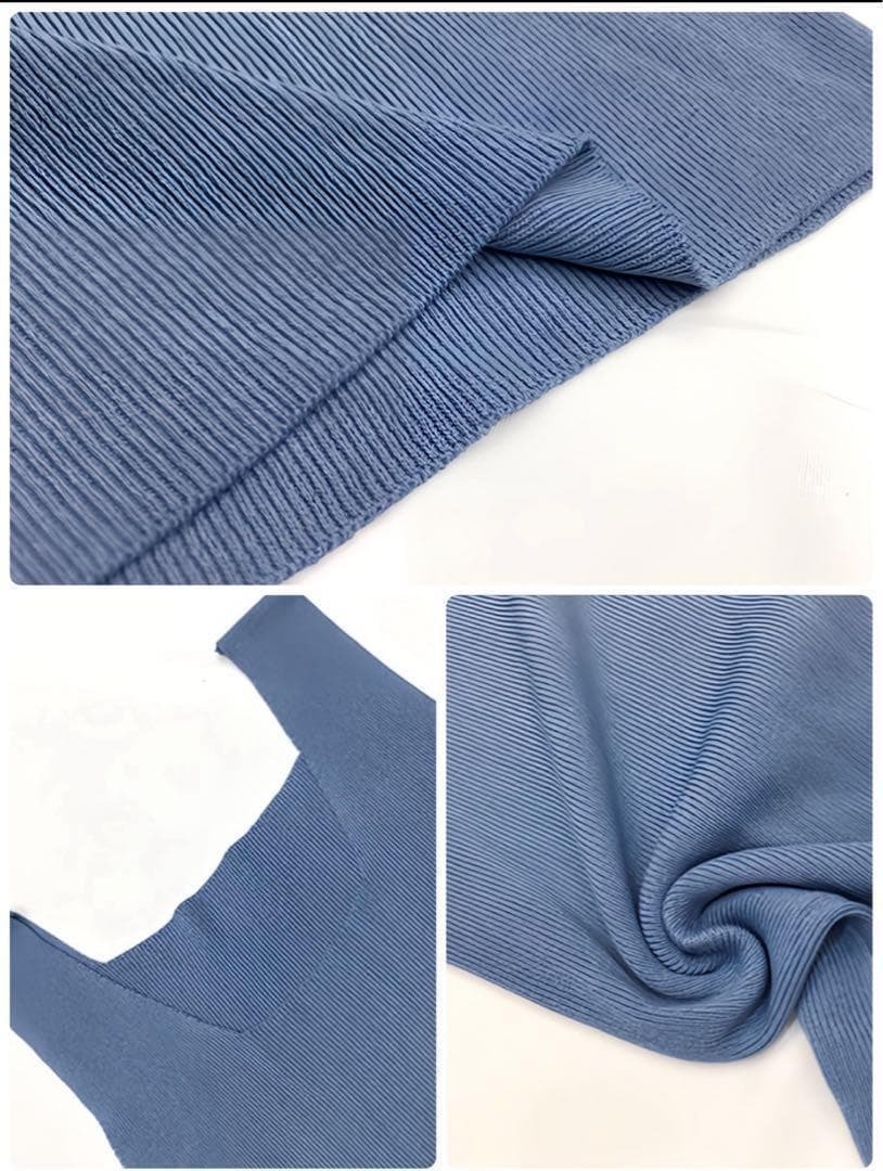 超得処分! ニット タンクトップ スクエアネック Fサイズ 3枚組 通勤_画像6