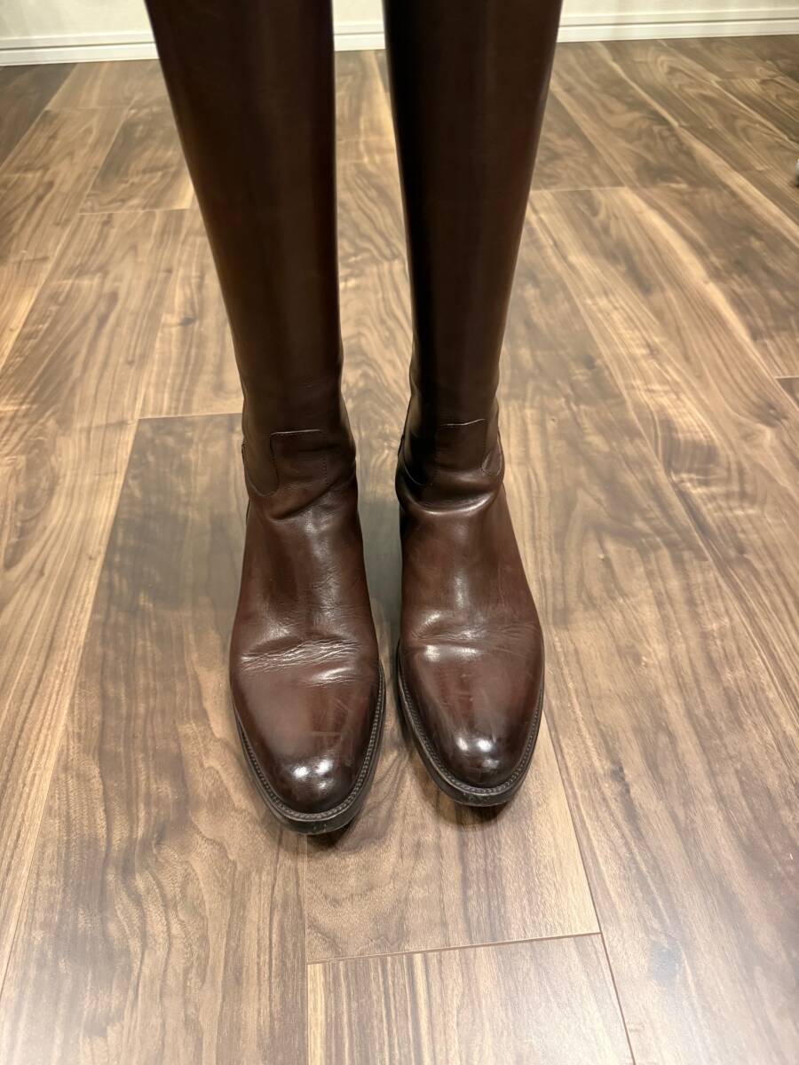 SARTORE　サルトル　バックベルトロングブーツ　ダークブラウン　37 1/2　ドゥーズィエムクラス購入_画像7