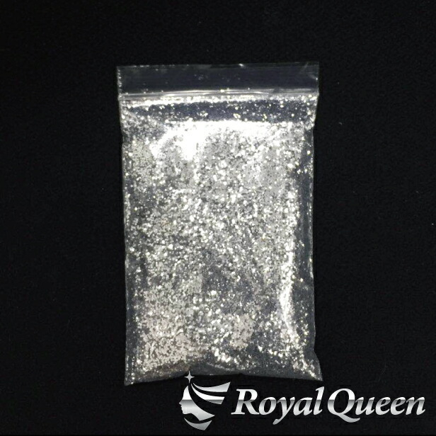 ラメ フレーク シルバーA 0.8mm 100g B100_画像4