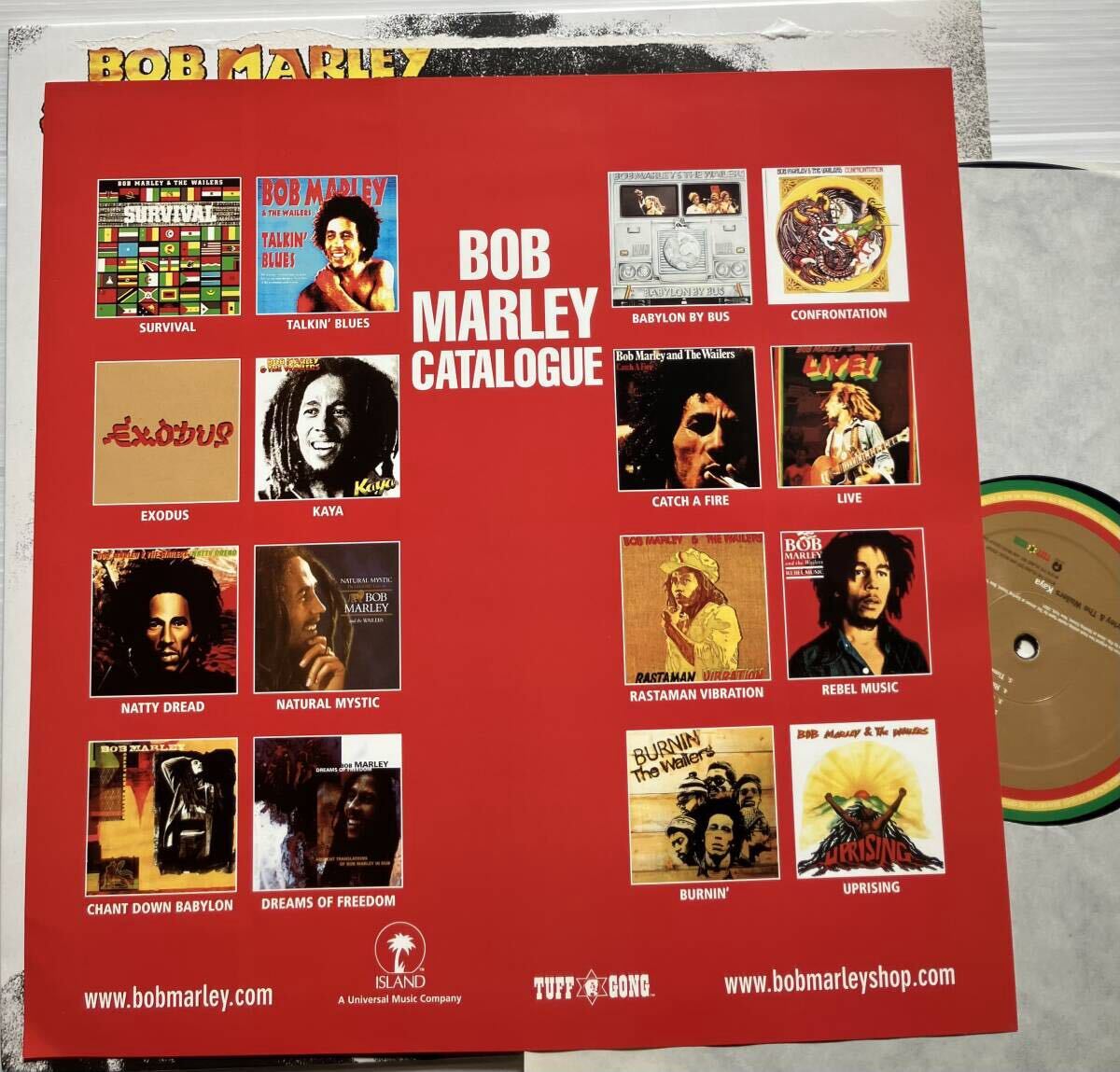 UK LP BOB MARLEY & THE WAILERS KAYA Rasta Color Label 548 899-1_画像4