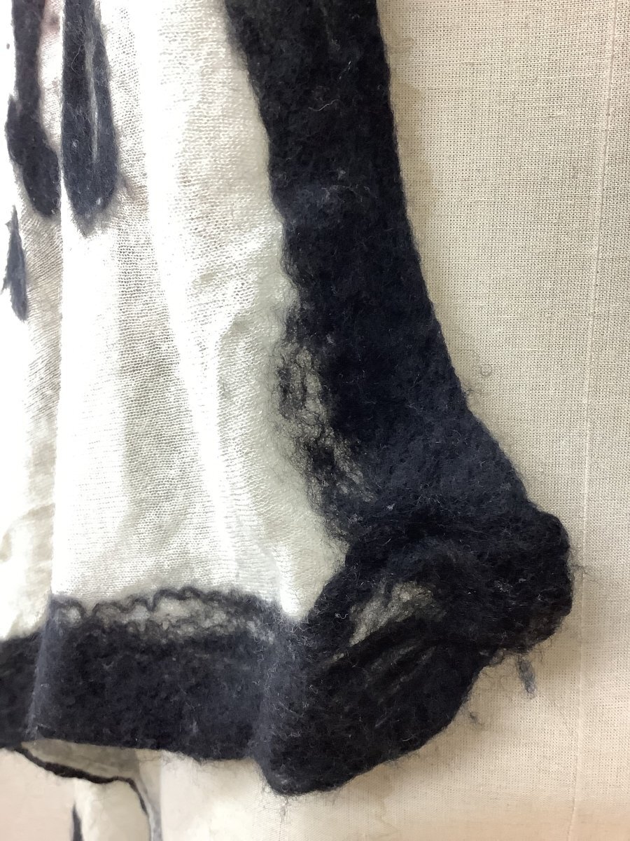 Faliero Sarti ファリエロサルティ ハートのニットストール カシミヤ55%_画像3