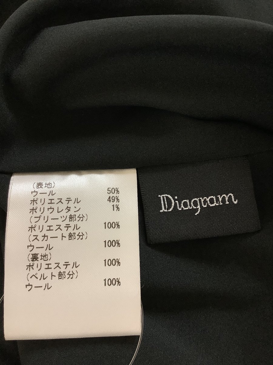 Diagram ダイアグラム 布切り替えワンピース 黒系 サイズ38_画像8