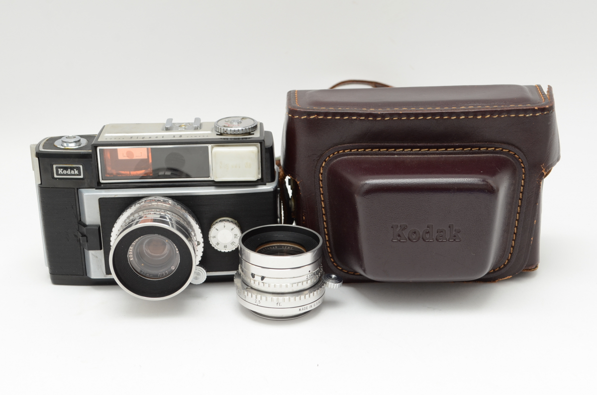 Kodak Signet 80 camera KODAK SIGNET WIDE ANGLE LENS 3.5/35mm and EKTANAR 2.8/50mm w/case_画像1