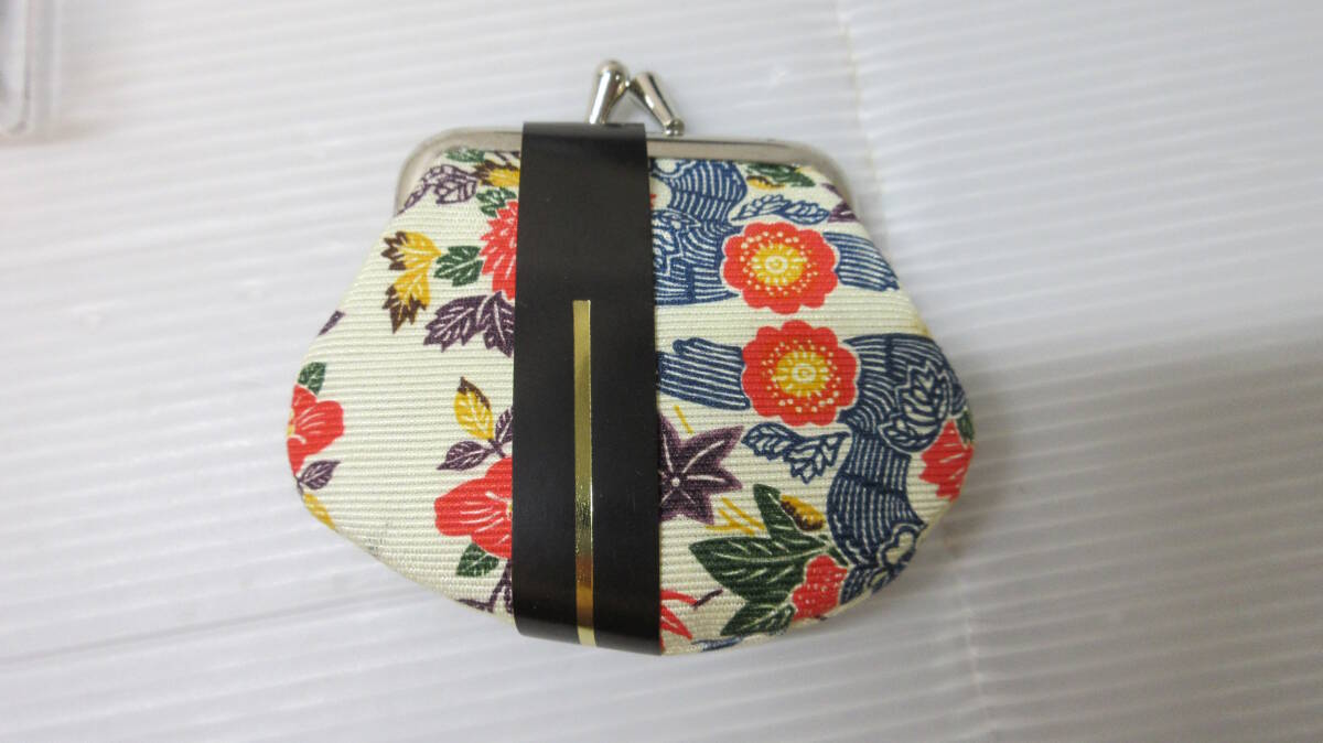 コインケース キタムラ　がま口 ミニコインケース / 琉球紅型　小銭入れ 二点まとめて_画像3