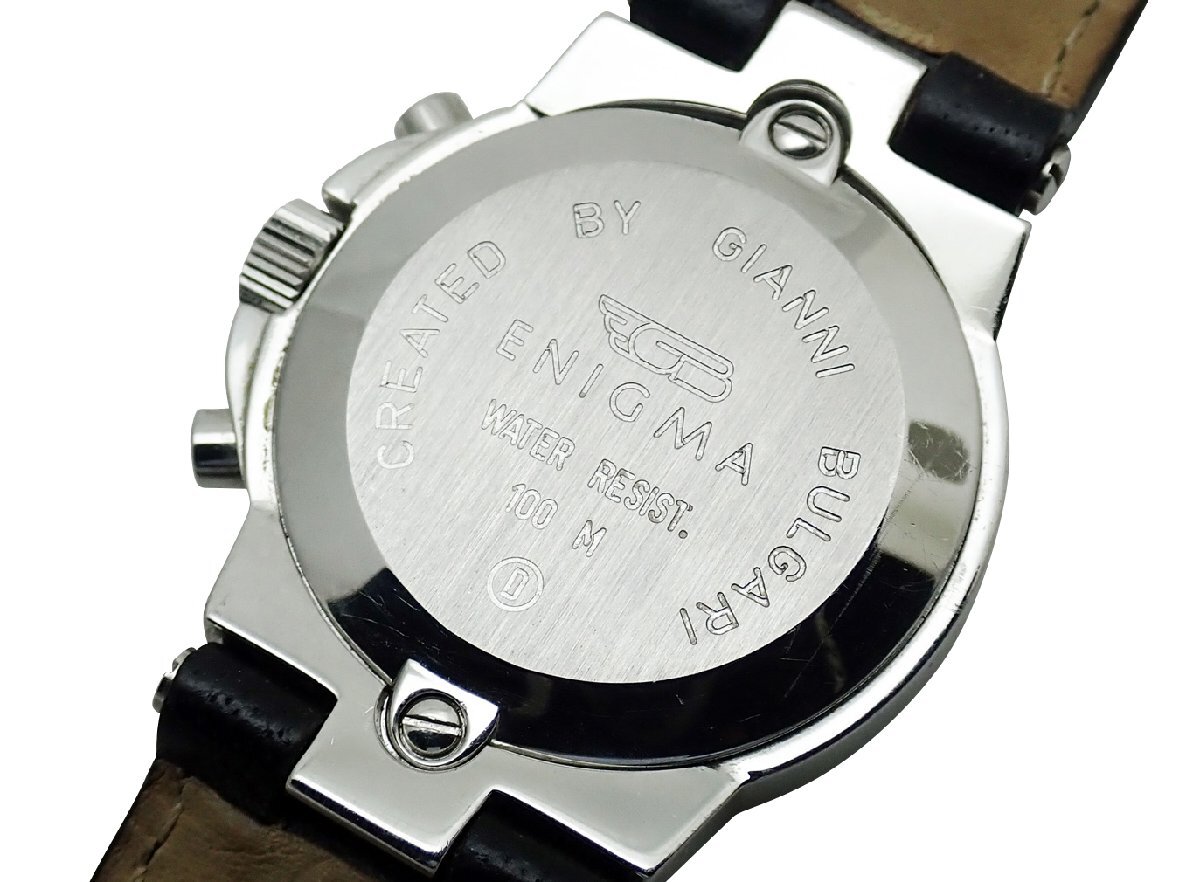 ジャンニ・ブルガリ エニグマ/GIANNI BVLGARI ENIGMA 2.564 クロノ クォーツ QZ 電池交換済 中古_画像6
