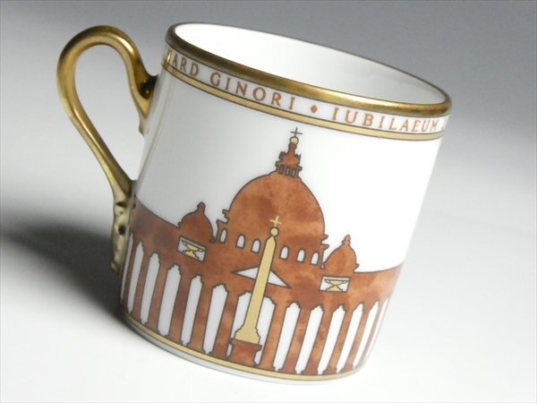 リチャードジノリ 特別限定作品 ジュビレオ ミレニアム 2000年 ② 金彩 トリオ カップ＆ソーサー＆プレート n673_画像4