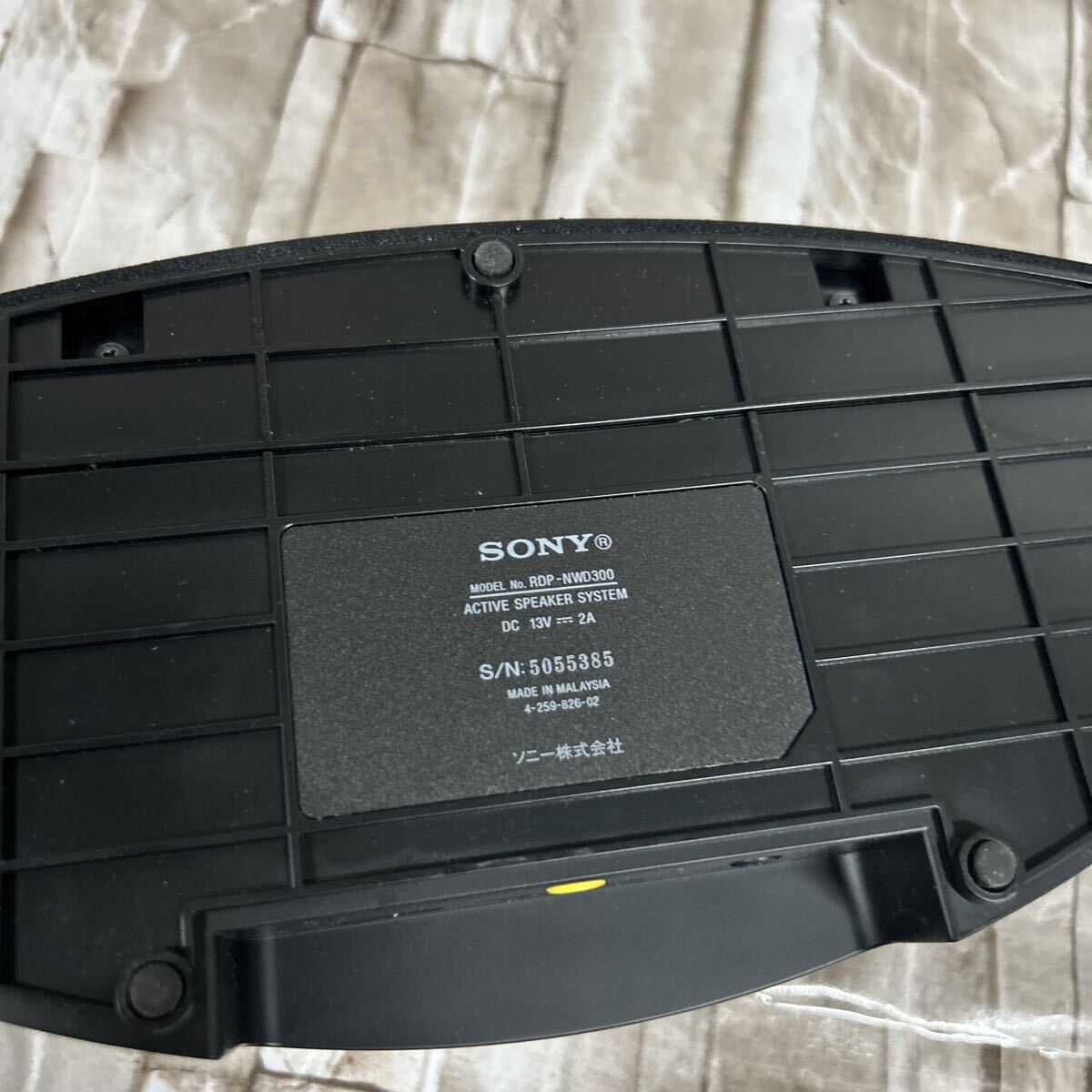 SKAM-2493 ▲ スピーカー SONY ソニー ブラック 本体のみ RDP-NWD300 通電未確認_画像6