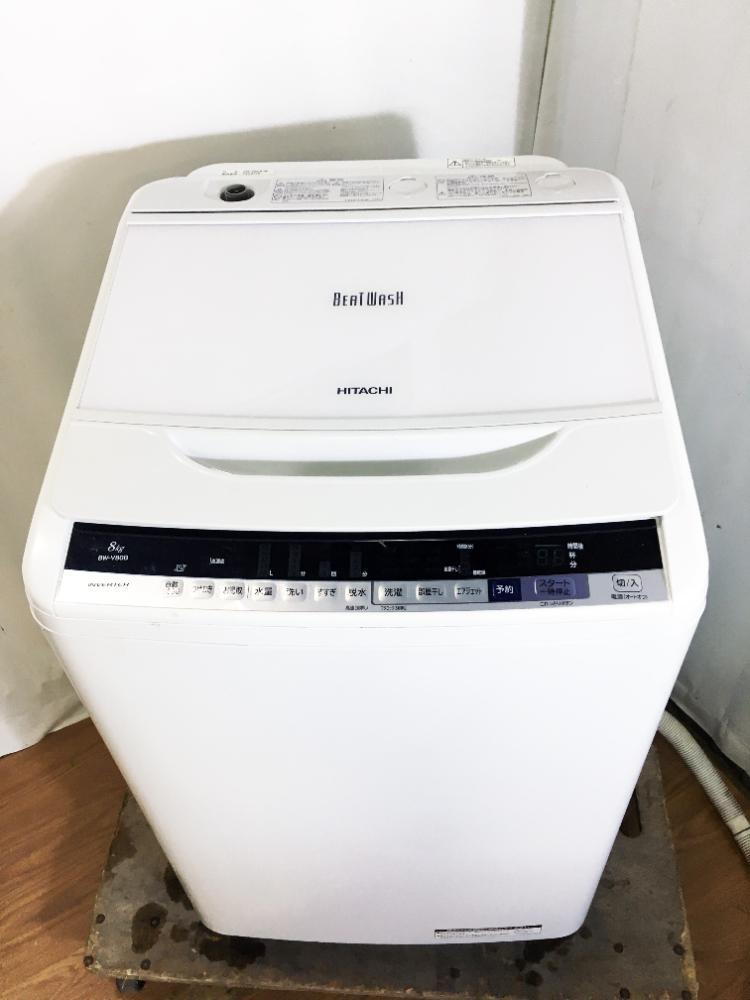 送料無料★極上超美品 中古★日立 8㎏ ビートウォッシュ！ガンコな汚れに「ナイアガラ ビート洗浄」洗濯機【BW-V80B-W】FLFA_画像3