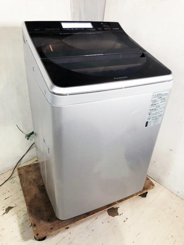 送料無料★極上超美品 中古★Panasonic 12kg「温水泡洗浄Ｗ」で黄ばみまですっきり!!洗濯機【NA-FA120V1-S】FOE2_画像2