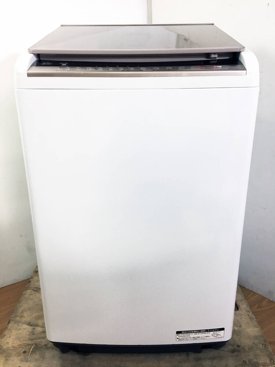 送料無料★極上超美品 中古★日立 9kg ビートウォッシュ［温水］ナイアガラ ビート洗浄!!洗濯乾燥機【BW-DV90C】FOEK_画像2