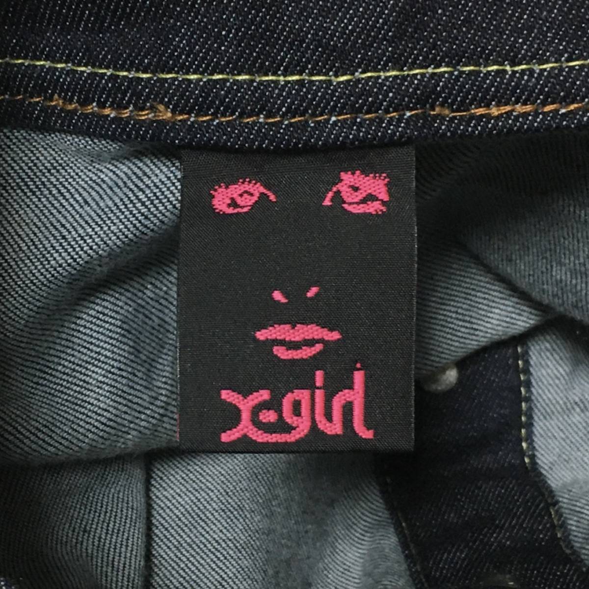 X-girl X-girl . индиго комбинезон комбинезон Denim джинсы size1 прекрасный товар управление A1129