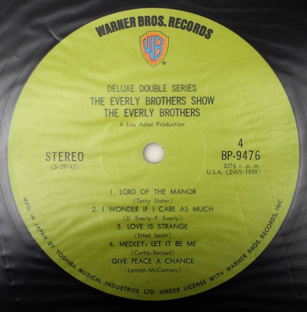 T-177 美盤 大珍品 2枚組 The Everly Brothers エヴァリー・ブラザース / The Everly Brothers Show BP-9475B 日本盤_画像6