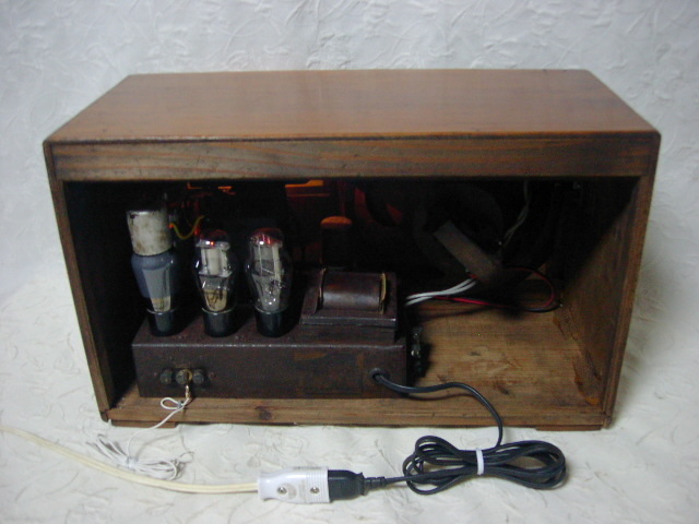  electric culture thing restoration * service being completed working properly goods!!nana Ora ( 7 . wireless * country .2 number receiver C type ) made Old vacuum tube radio 