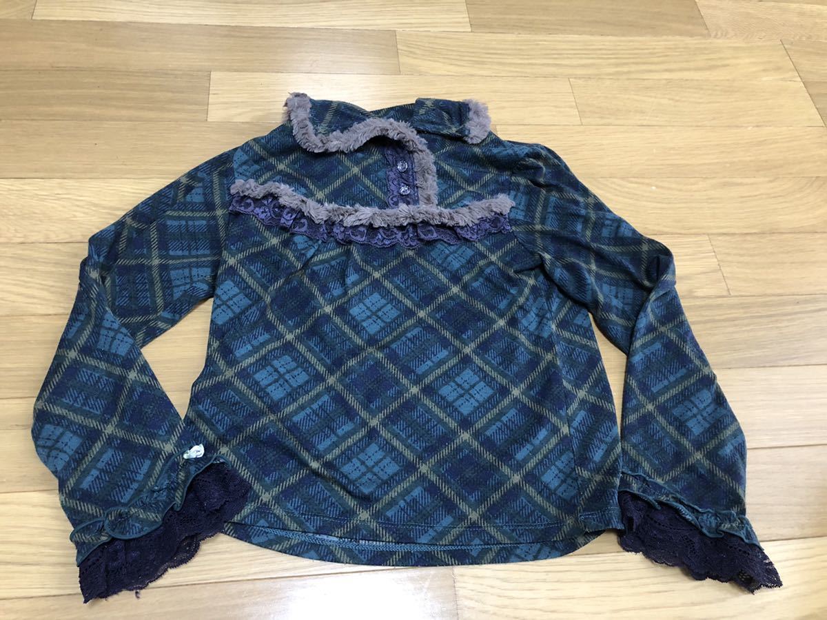 アクシーズファムキッズ　長袖カットソー 140センチ　トップス キッズ ジュニア　女の子　axes femme kids_画像1