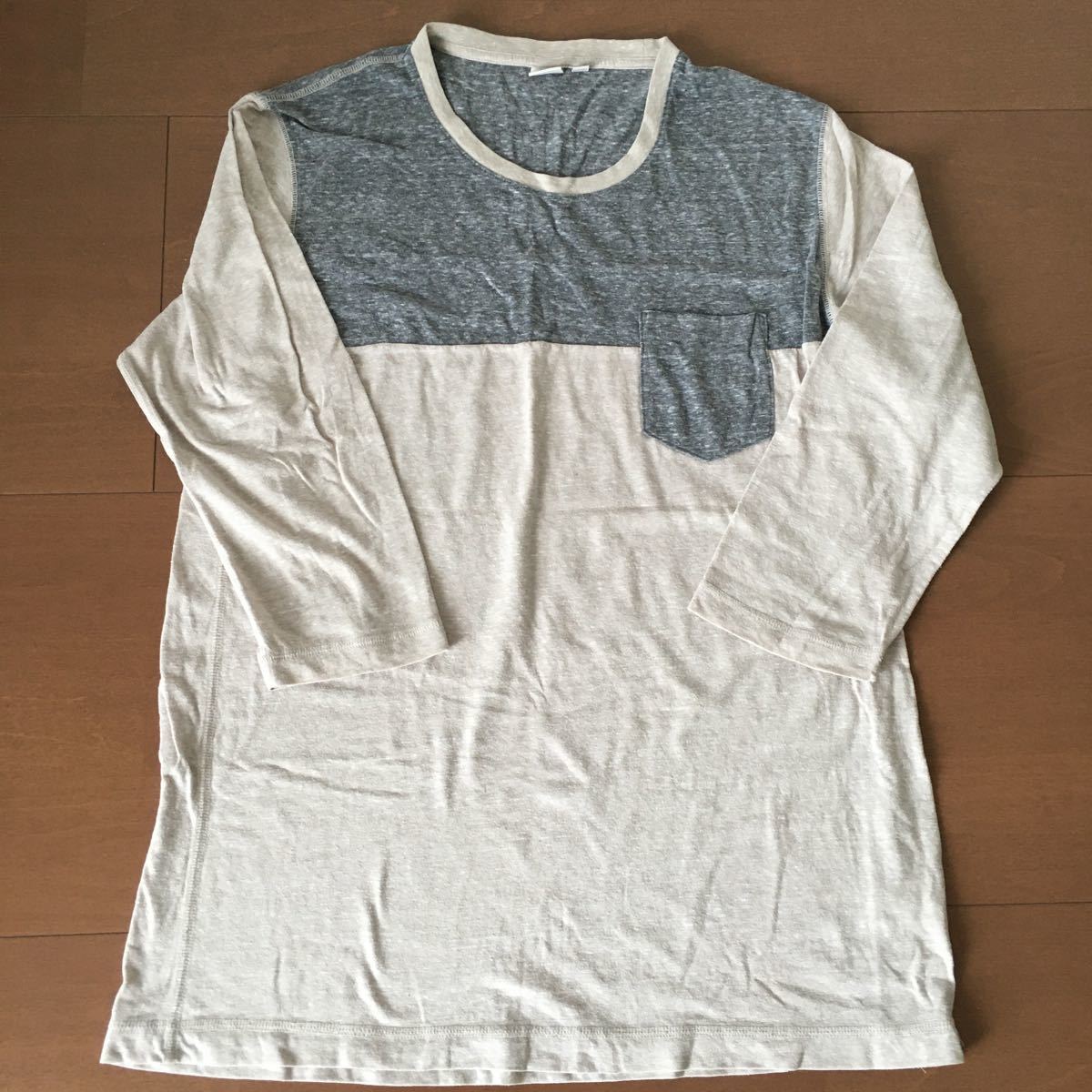 Paypayフリマ ユニクロ メンズトップス 7分丈 配色切り替えカットソー tシャツ グレー Paypayフリマ ユニクロ メンズトップス 7分丈 配色切り替えカットソー tシャツ グレー