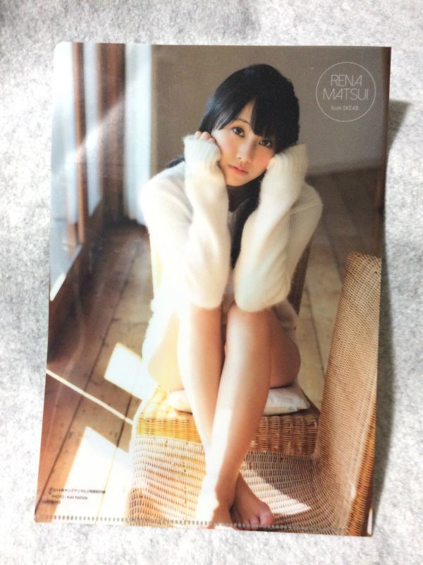 クリアファイル 松井玲奈 SKE48 2014年 ヤングアニマル 2月号付録 B5サイズ_画像2