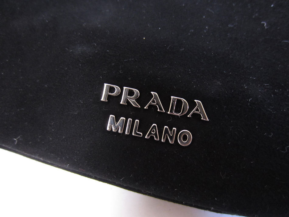 送料無料 PRADA プラダ スエード ハンドバッグ トートバッグ NERO ブラック CAMOSCIO RICAMO クリスタル刺繍 限定品 2018年11月購入 1BC037_画像5