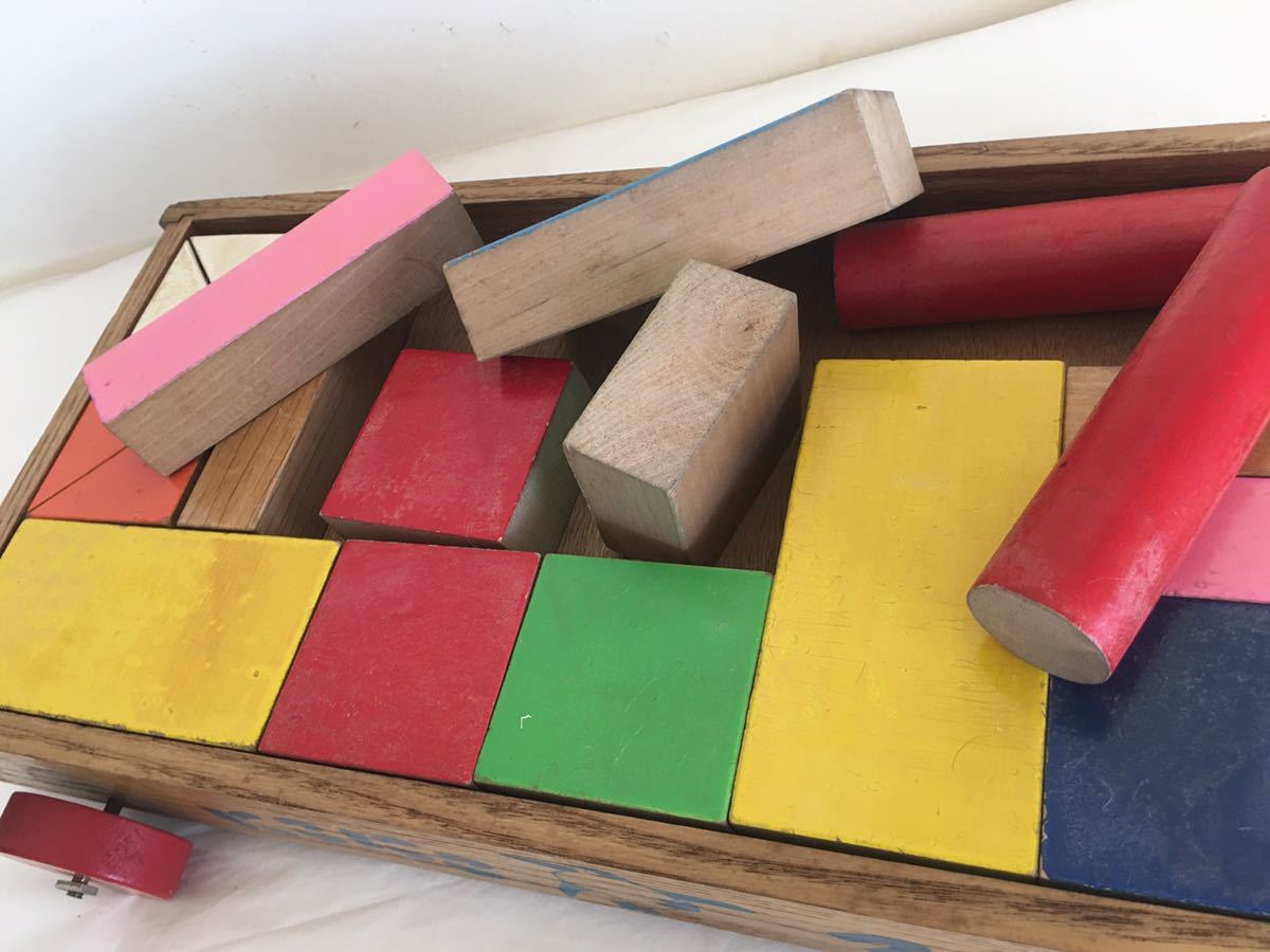  era [ building blocks ] old /.../ wooden toy / intellectual training toy / wooden / Taisho / Showa era / antique / retro / Vintage / that time thing 