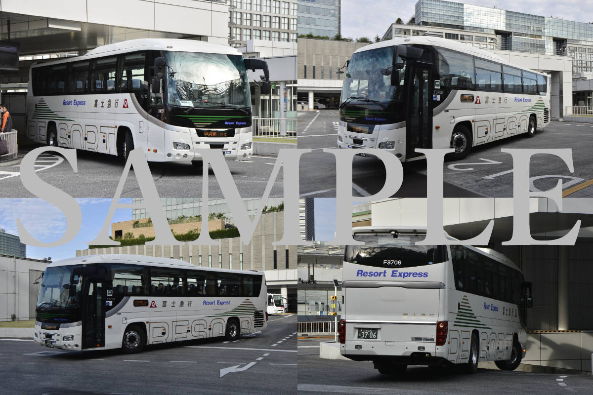D【バス写真】Ｌ版４枚　富士急バス　富士急行　ガーラ　甲府線_画像1