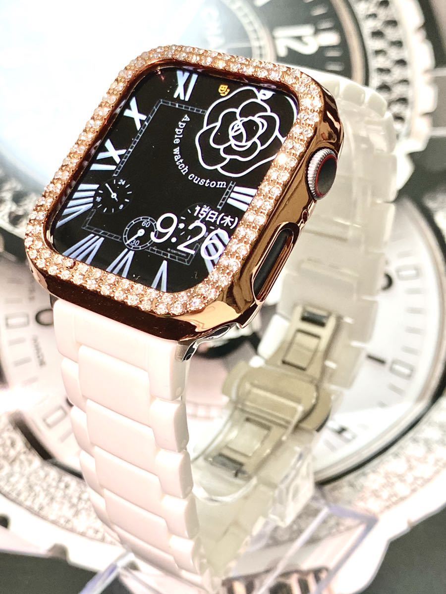 Apple Watch カバー ゴールド クリスタルダイヤモンド 40mm ②