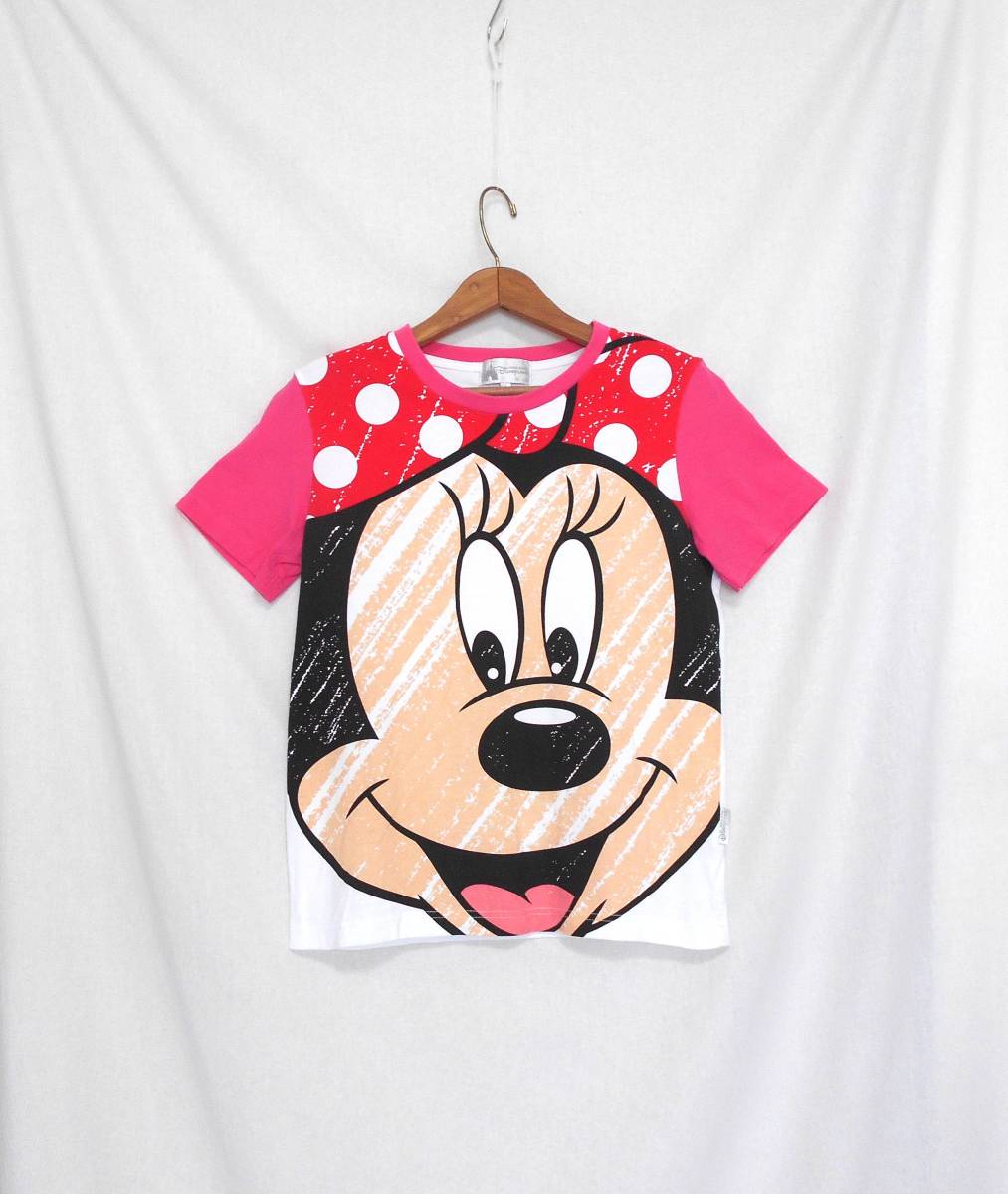 Paypayフリマ 美品 送料無料 Hong Kong Disney Land ディズニー ミニーマウス Tシャツ 香港 ミニー カットソー イラスト プリント 洗える