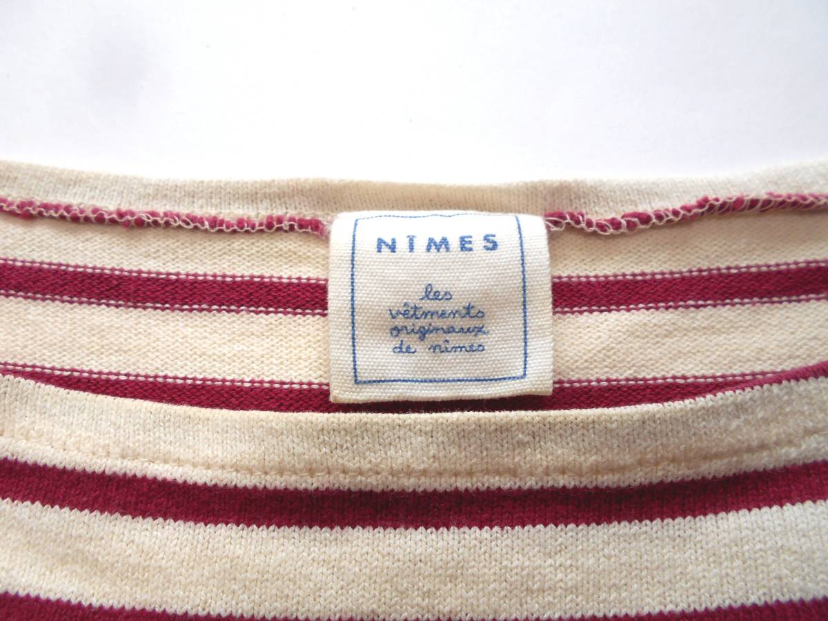 ( бесплатная доставка! ) NIMES Nimes белый красный окантовка хлопок One-piece ( сделано в Японии красный белый ... хлопок 100% удобный свободно lak подбородок хлопок 